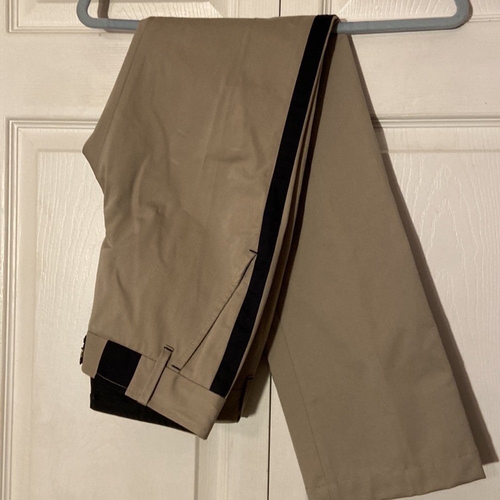 Raer Khaki Cotton Canvas Side Straps sz 26 Italy